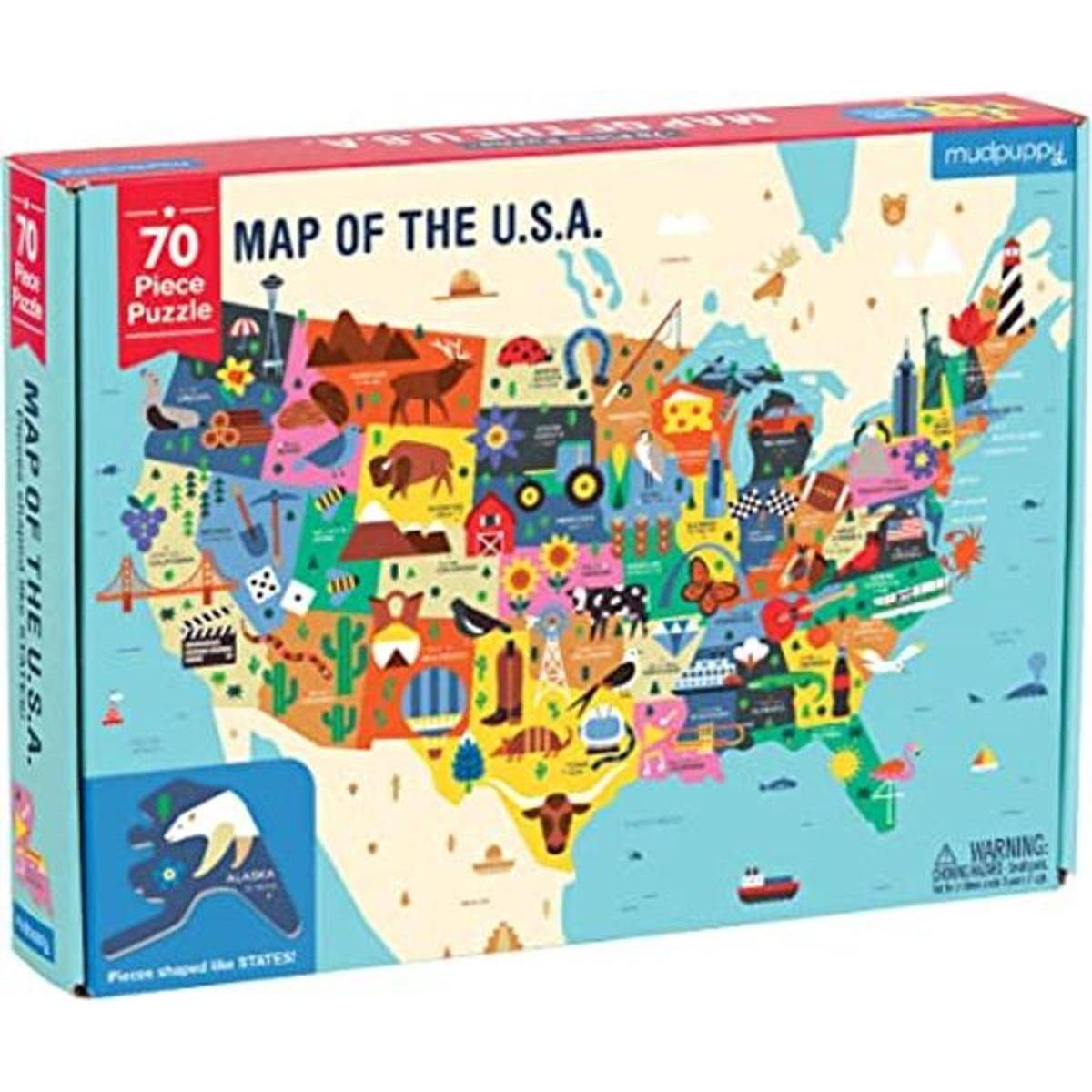 Mudpuppy Rompecabezas de mapa de los Estados Unidos