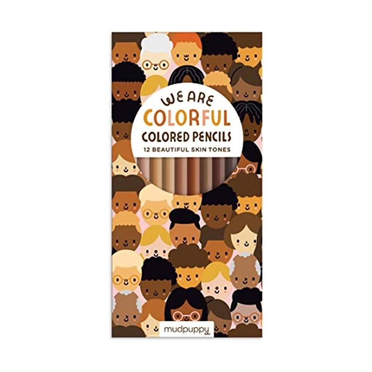 lápices de colores tono de piel