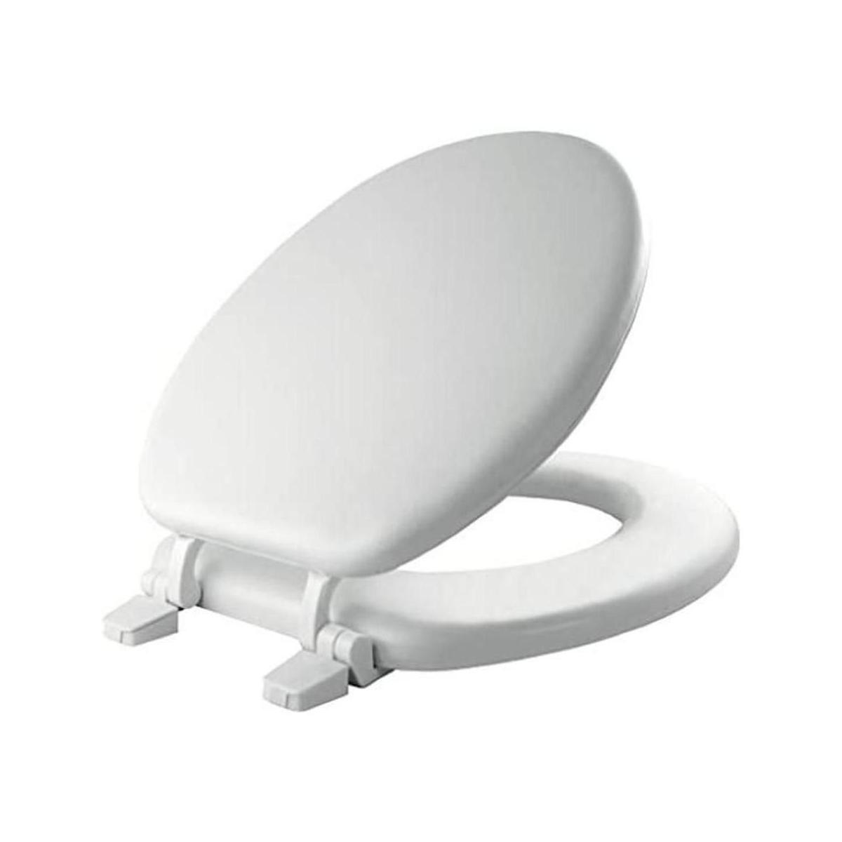 Asiento para inodoro de madera blanco