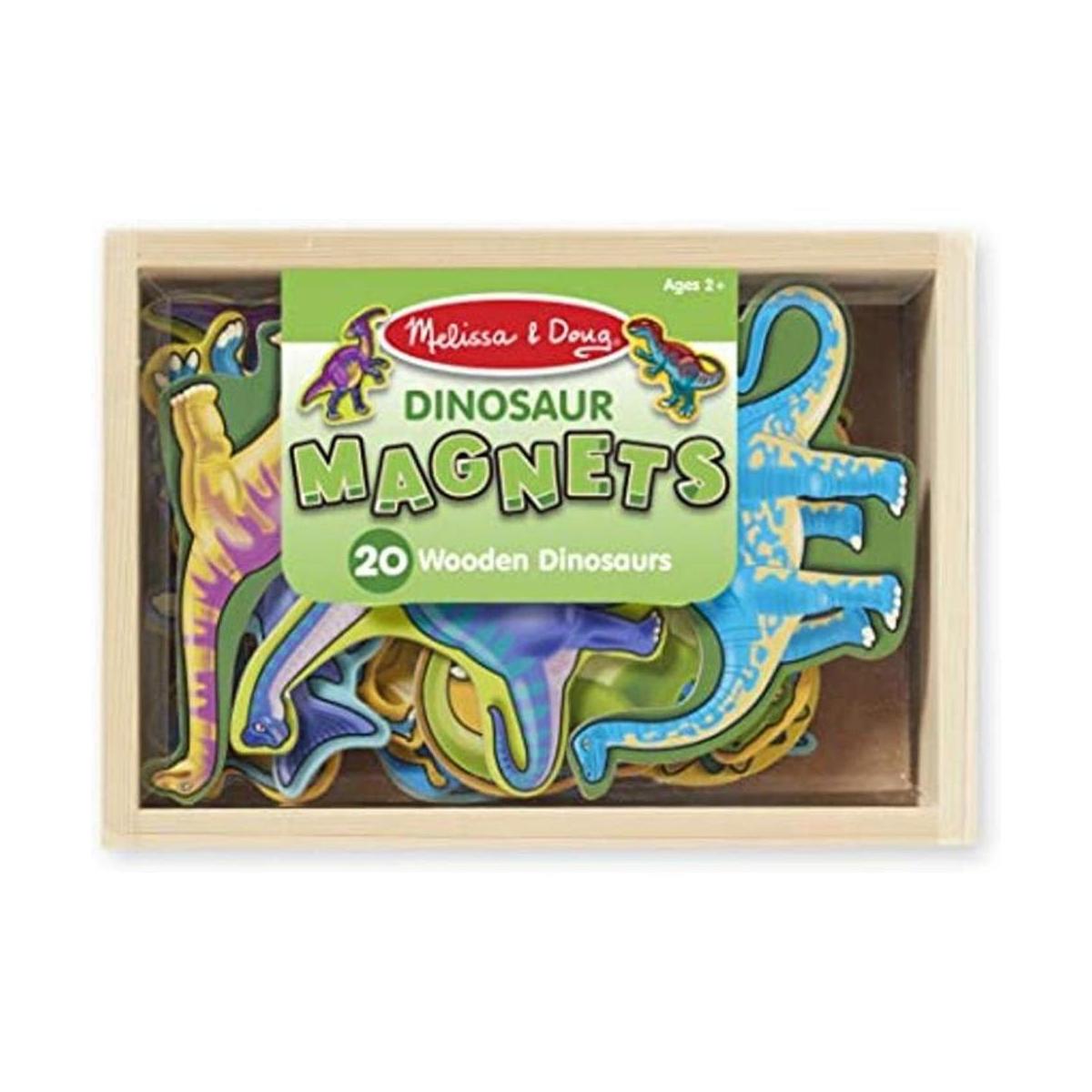 Dinosaurios magnéticos de madera
