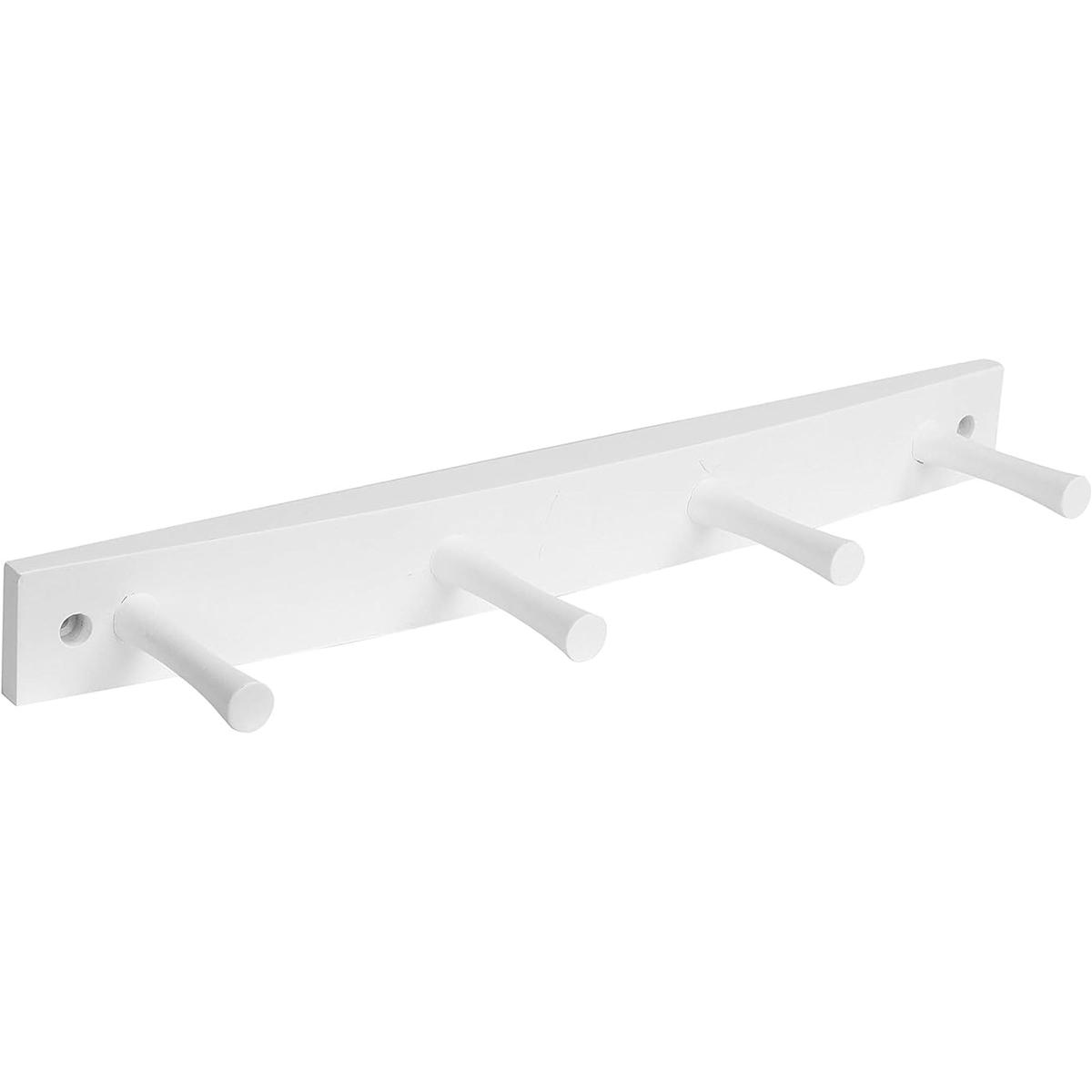 Perchero de pared con clavijas de madera