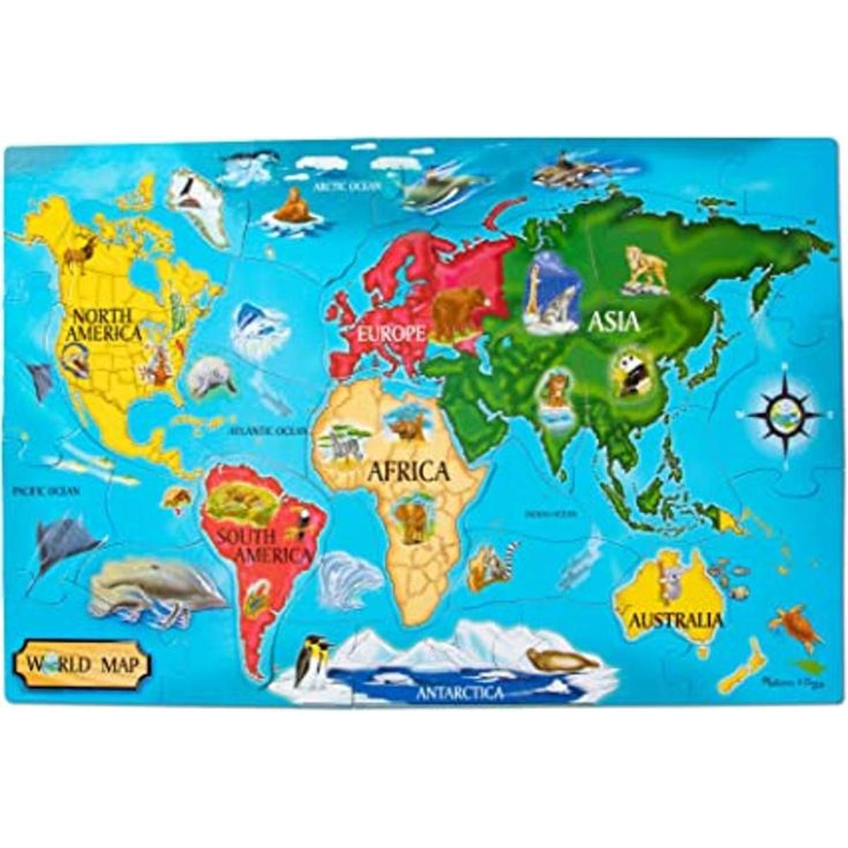 Rompecabezas de mapa del mundo