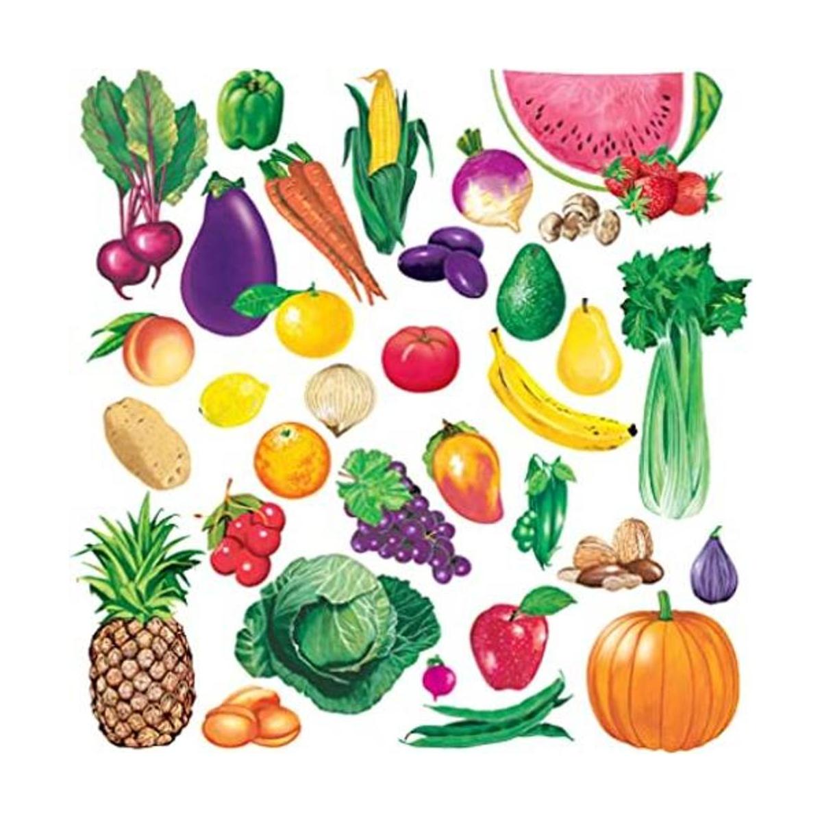 Juego de frutas y verduras de fieltro