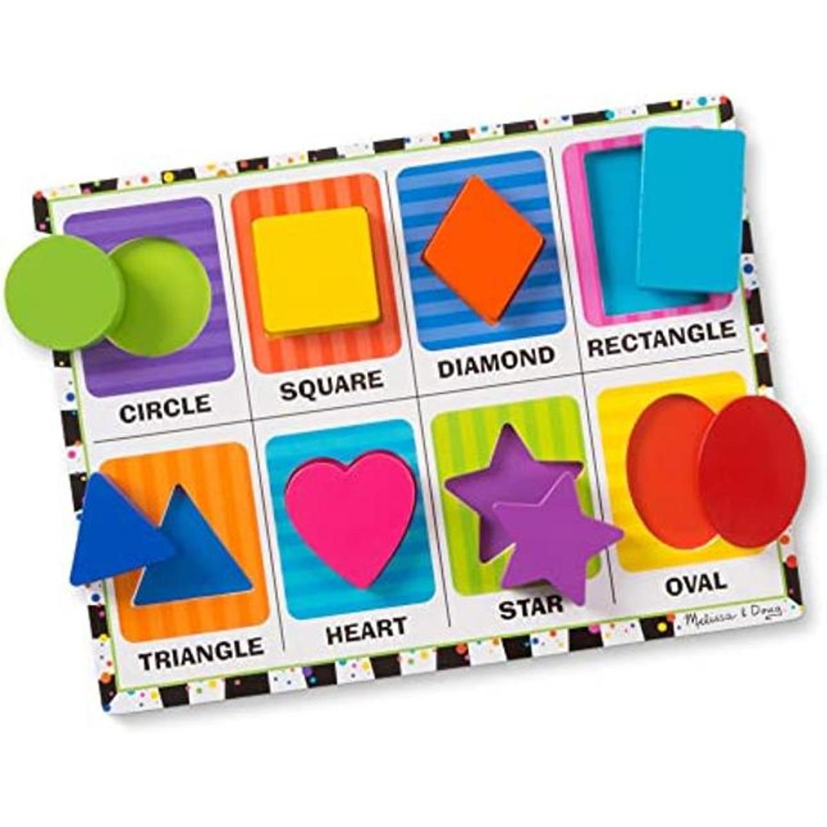 Puzzle de madera con formas