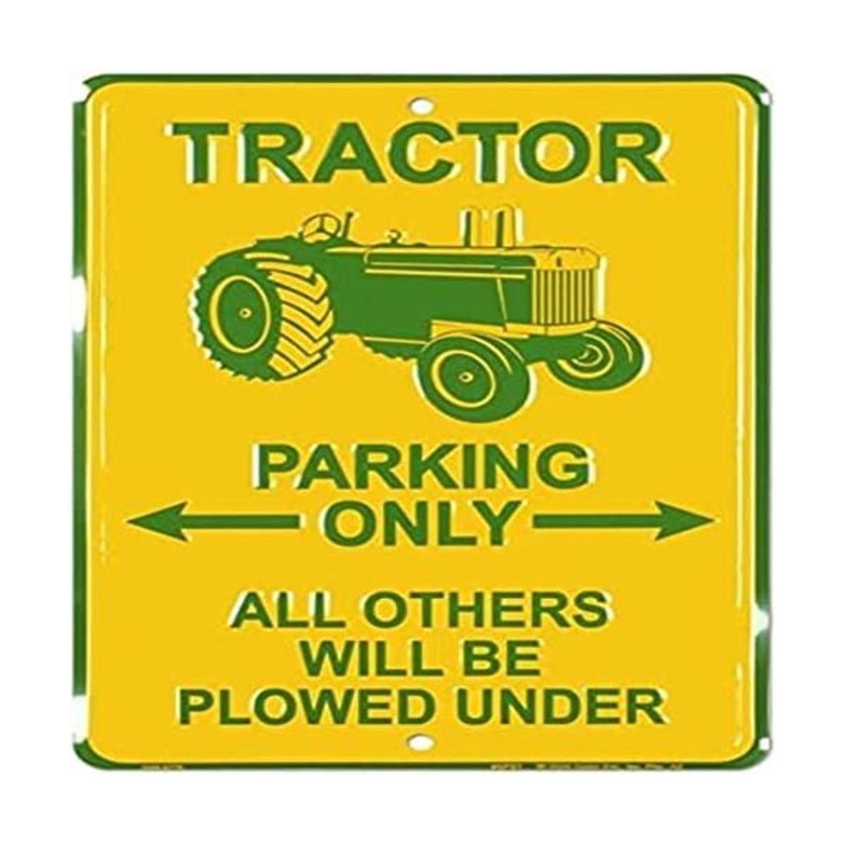 Cartel de lata para tractor