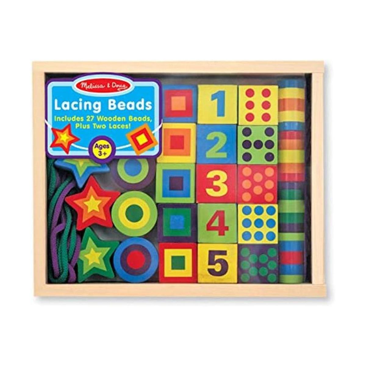 Cuentas de madera para enlazar Melissa Doug