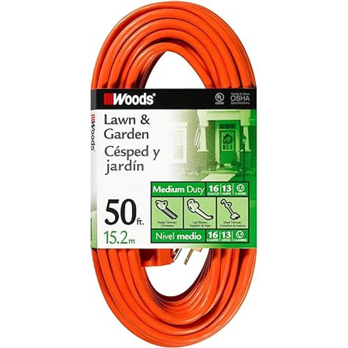 Cable de extensión naranja de 50 pies
