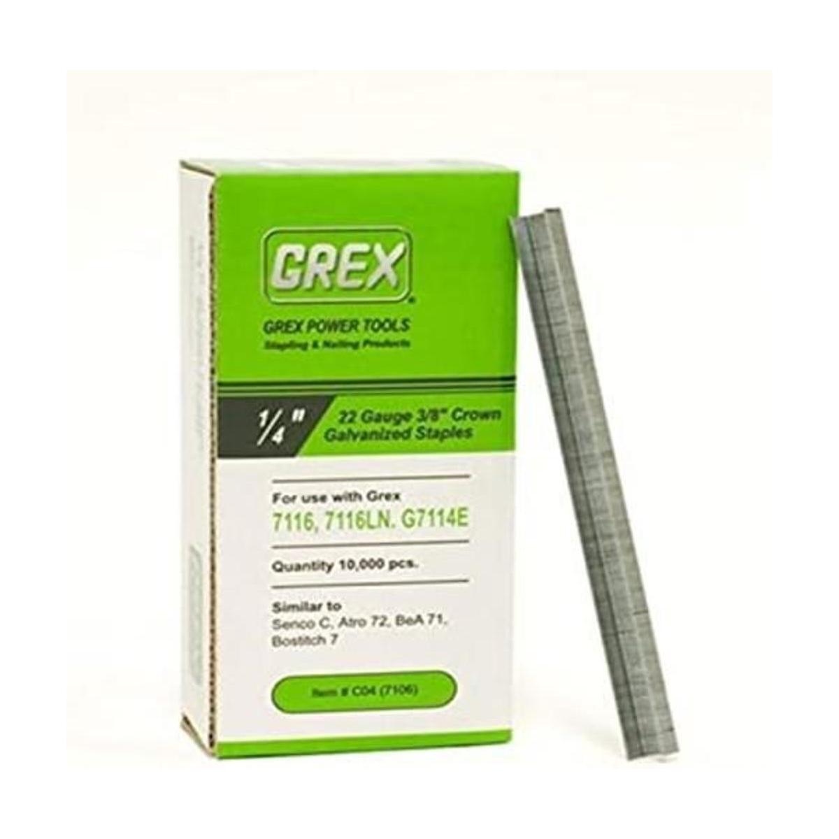 grapas galvanizadas GREX C04 22 Gauge