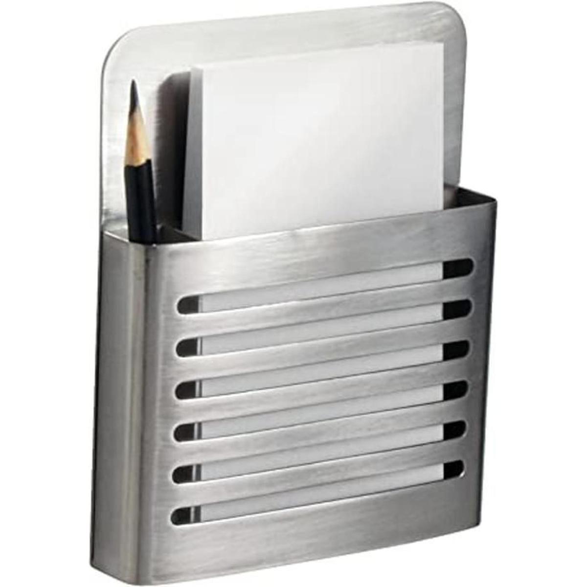 Soporte de metal magnético para lápiz y notas