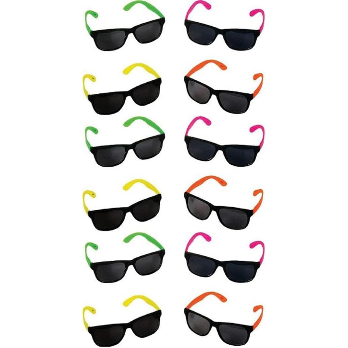 Lentes de sol de neón surtidos