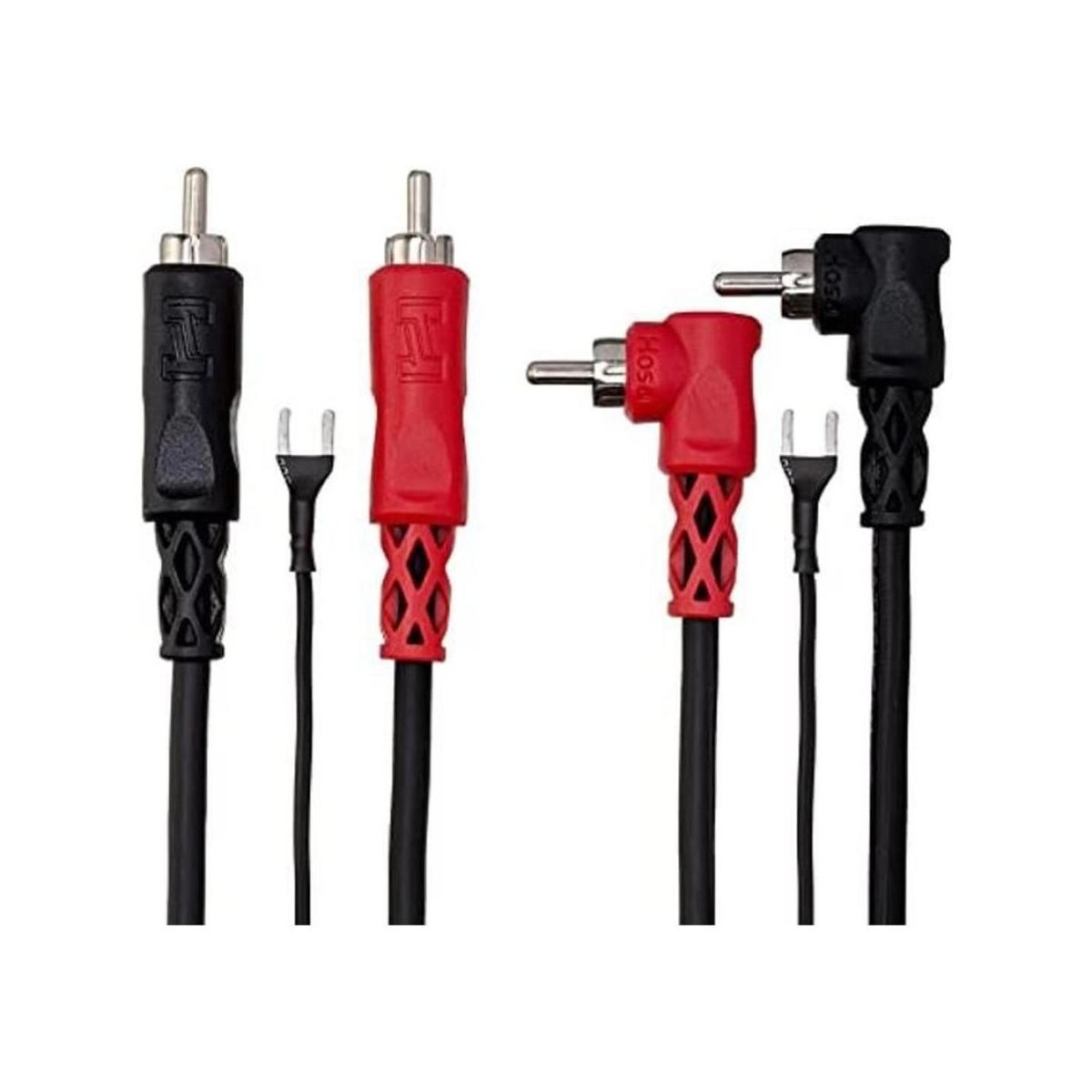 Hosa CRA202DJ RCA dual a doble ángulo recto RCA con cable de tierra