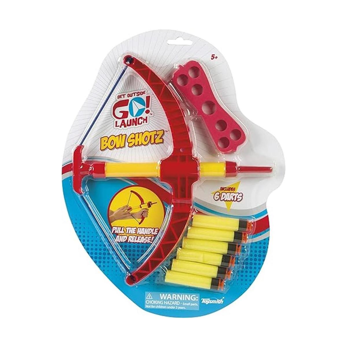 Toysmith Get Outside Go Juego de dardos y lazos de espuma Bow Shotz