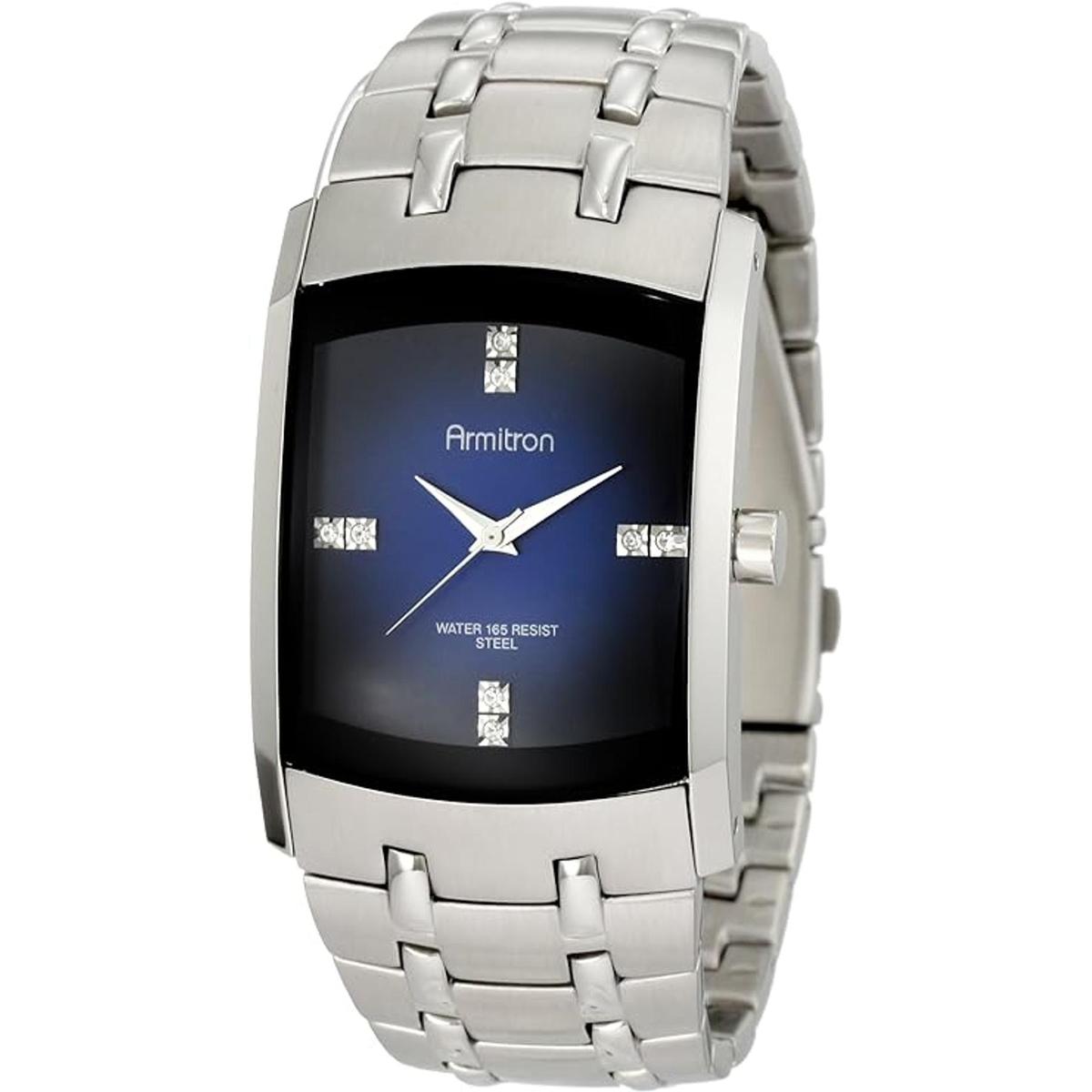 Reloj de acero inoxidable con cristal auténtico