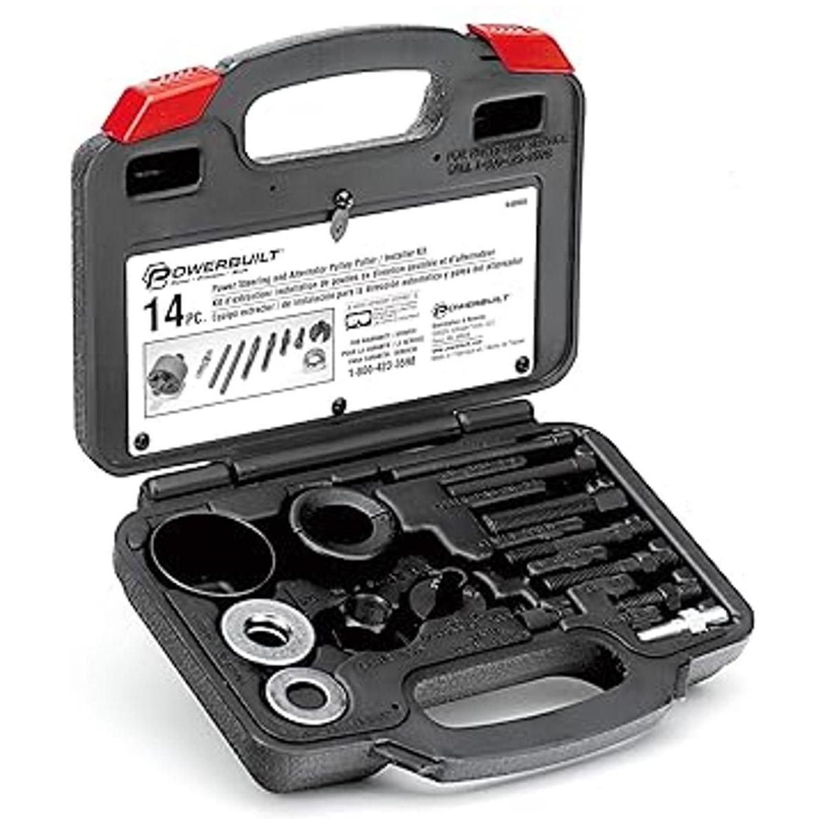 Powerbuilt Juego de herramientas de extracción e instalación de polea de dirección asistida
