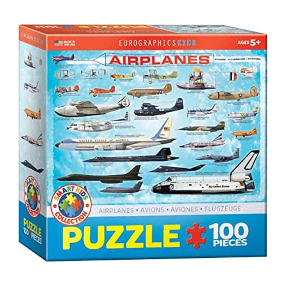 Puzzle de aviones con 100 piezas