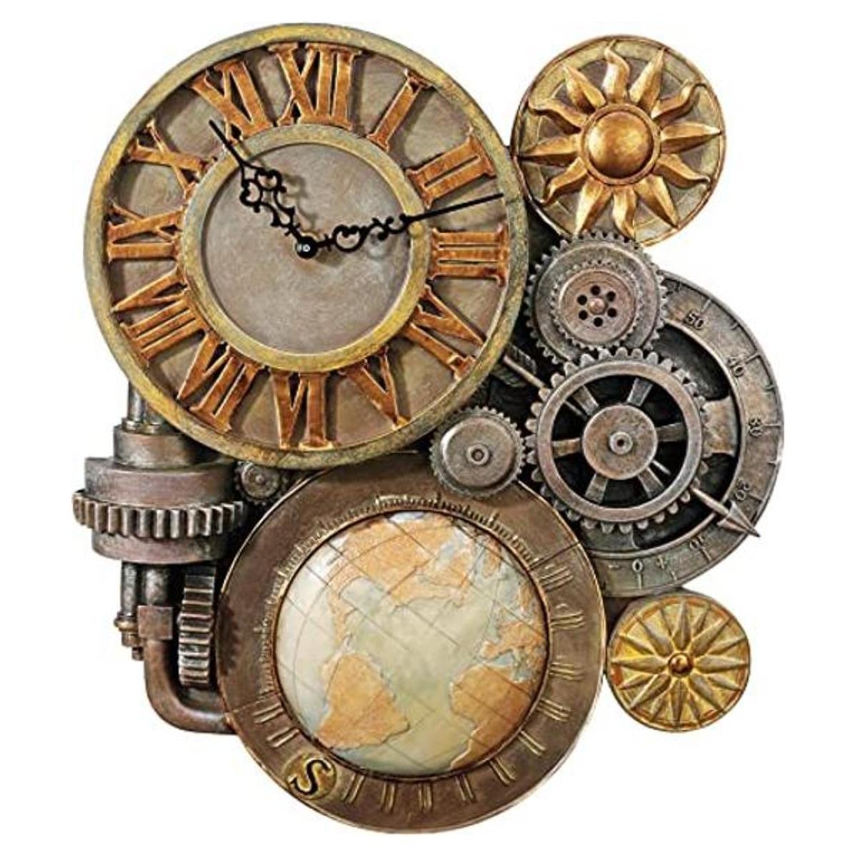 Reloj de pared Design Toscano Gears of Time Steampunk
