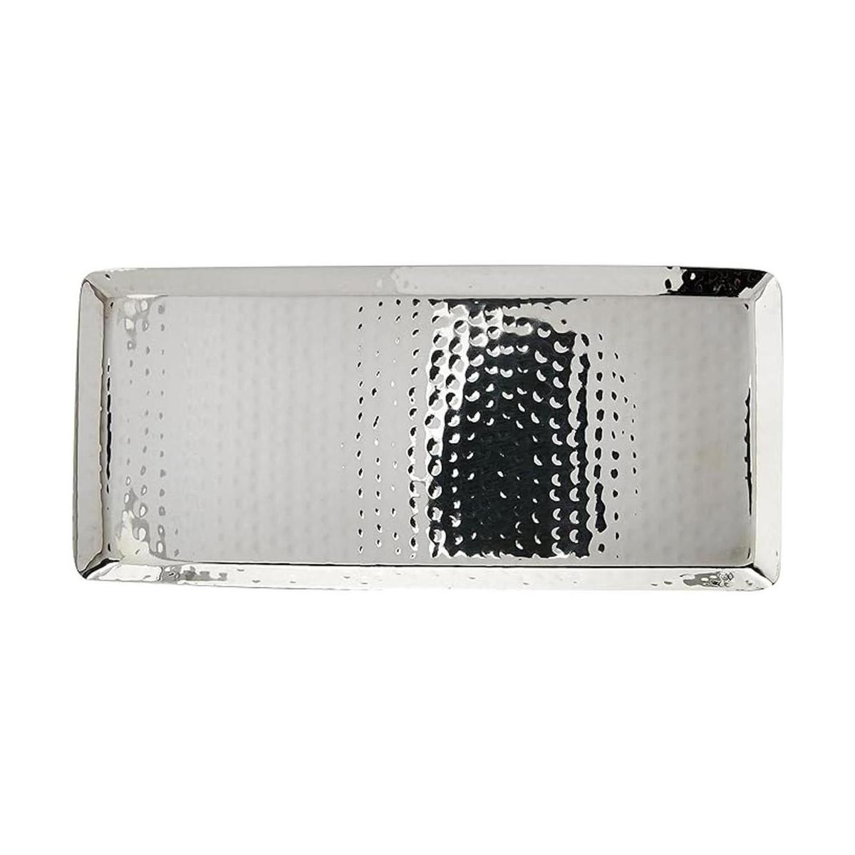 Bandeja rectangular martillada