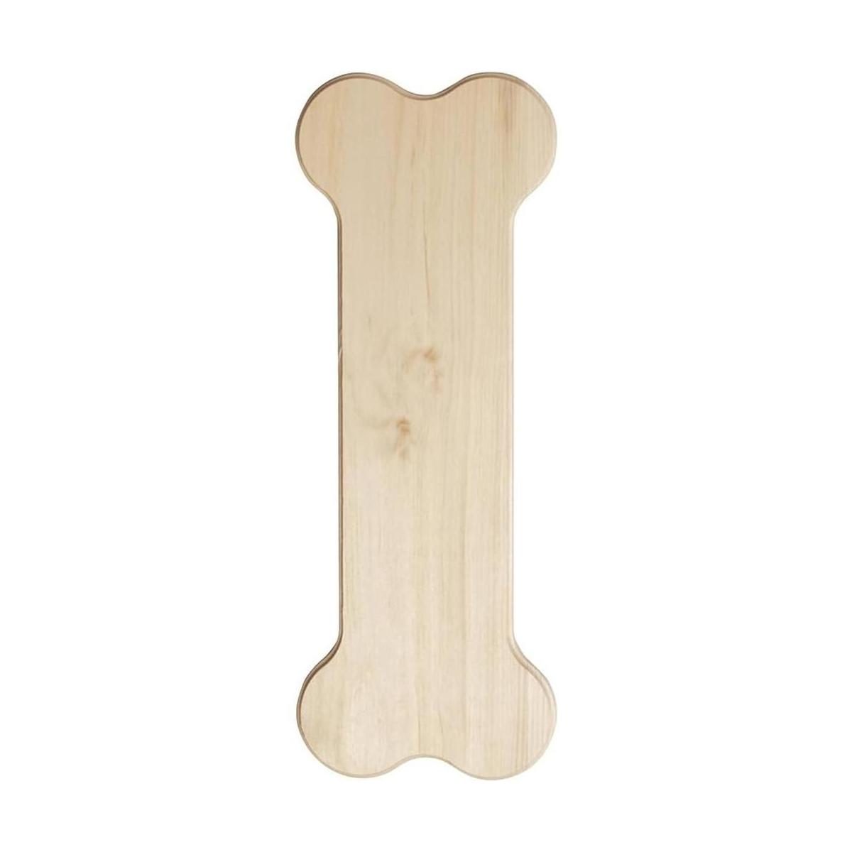 Letrero de pino de hueso de perro