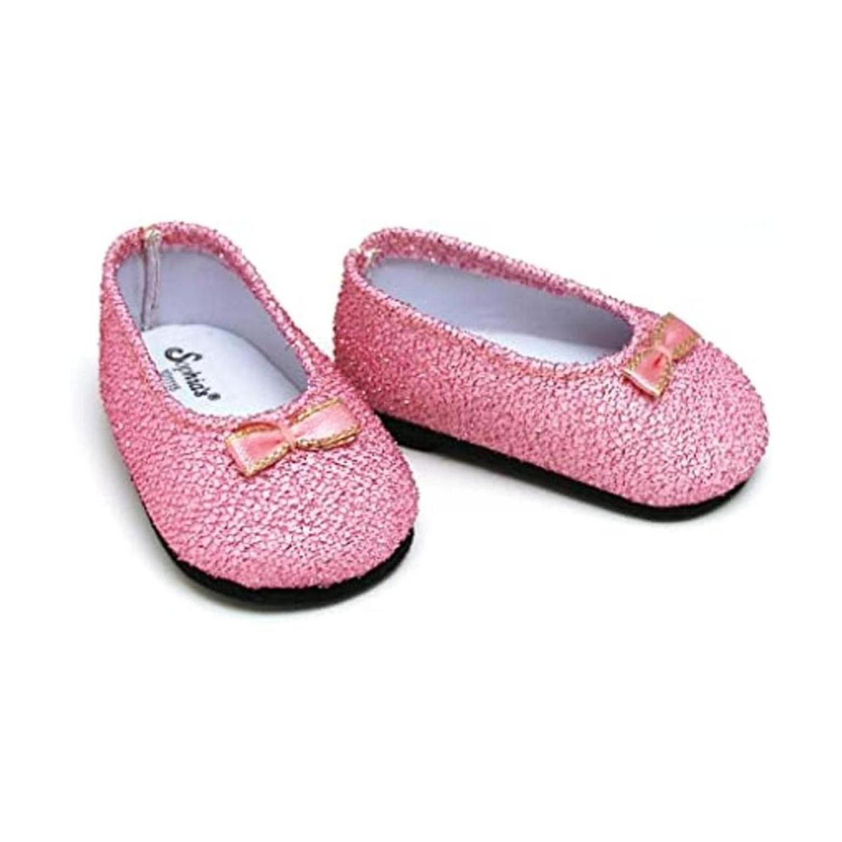 Zapatos con purpurina rosa claro