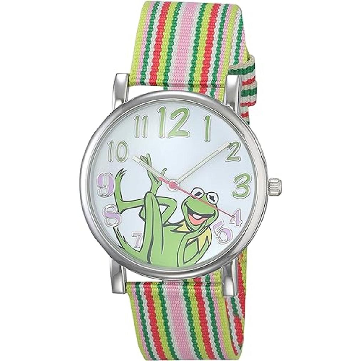 Muppets MU1010 Kermit the Frog Dial Reloj multicolor con correa de tela