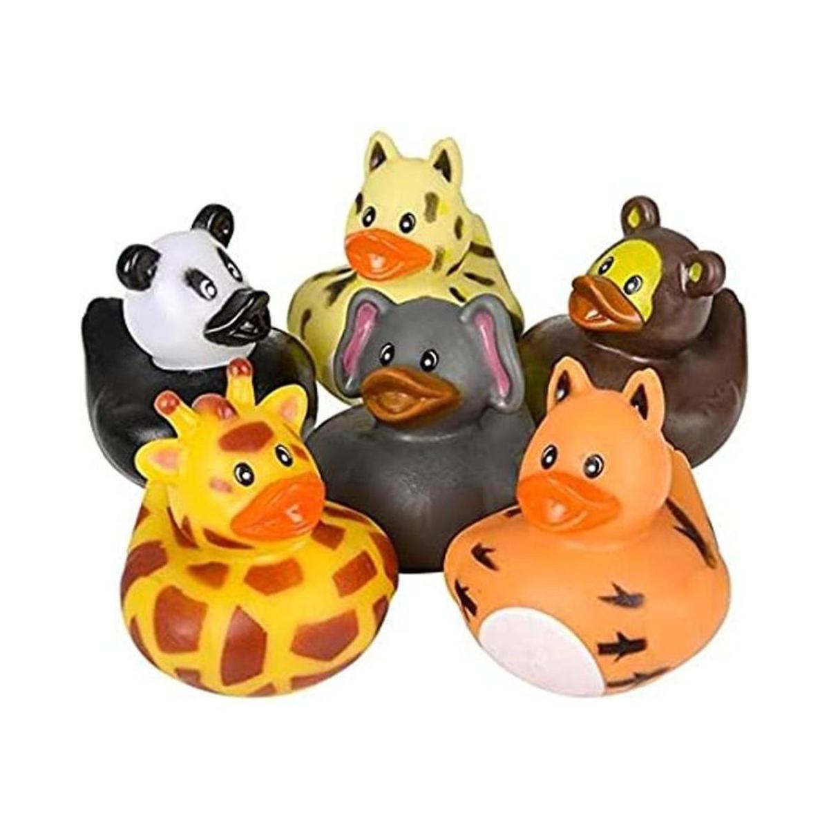Patos de goma de animales del zoológico