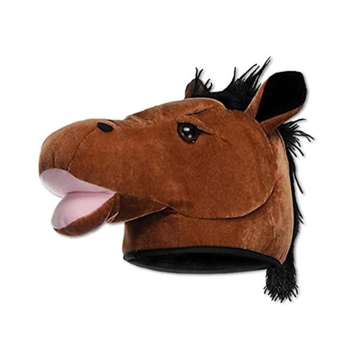 Sombrero de cabeza de caballo de felpa