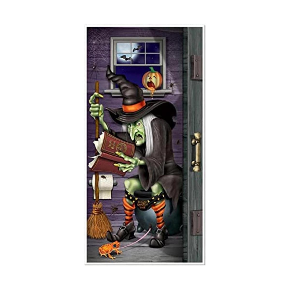 Funda para puerta de baño de bruja