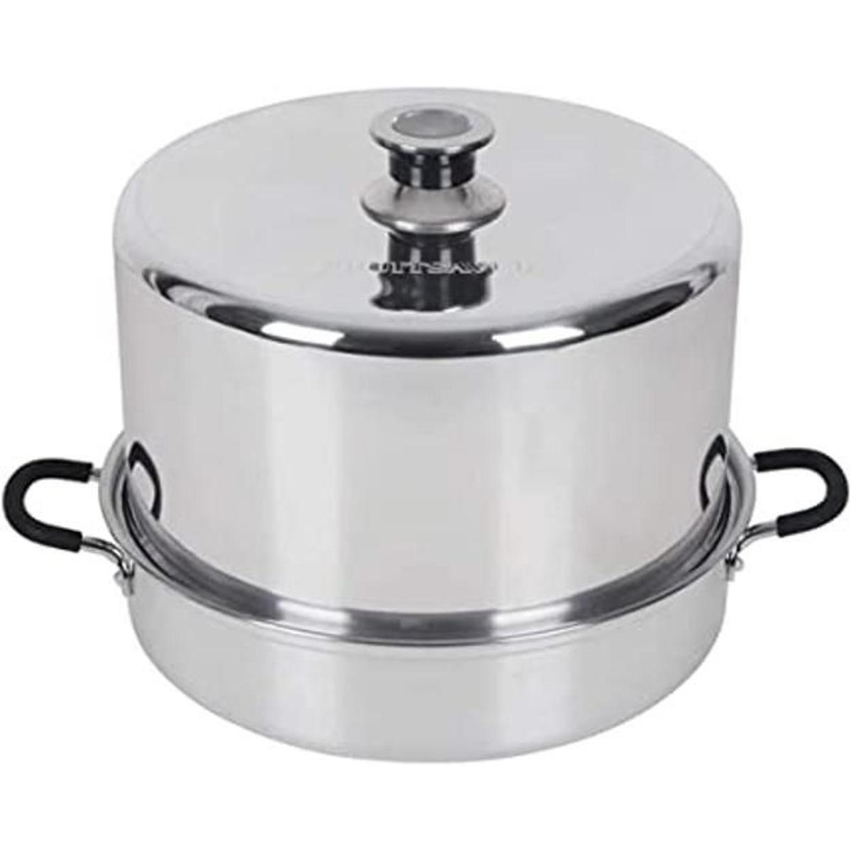 olla de presión de aluminio con indicador de temperatura