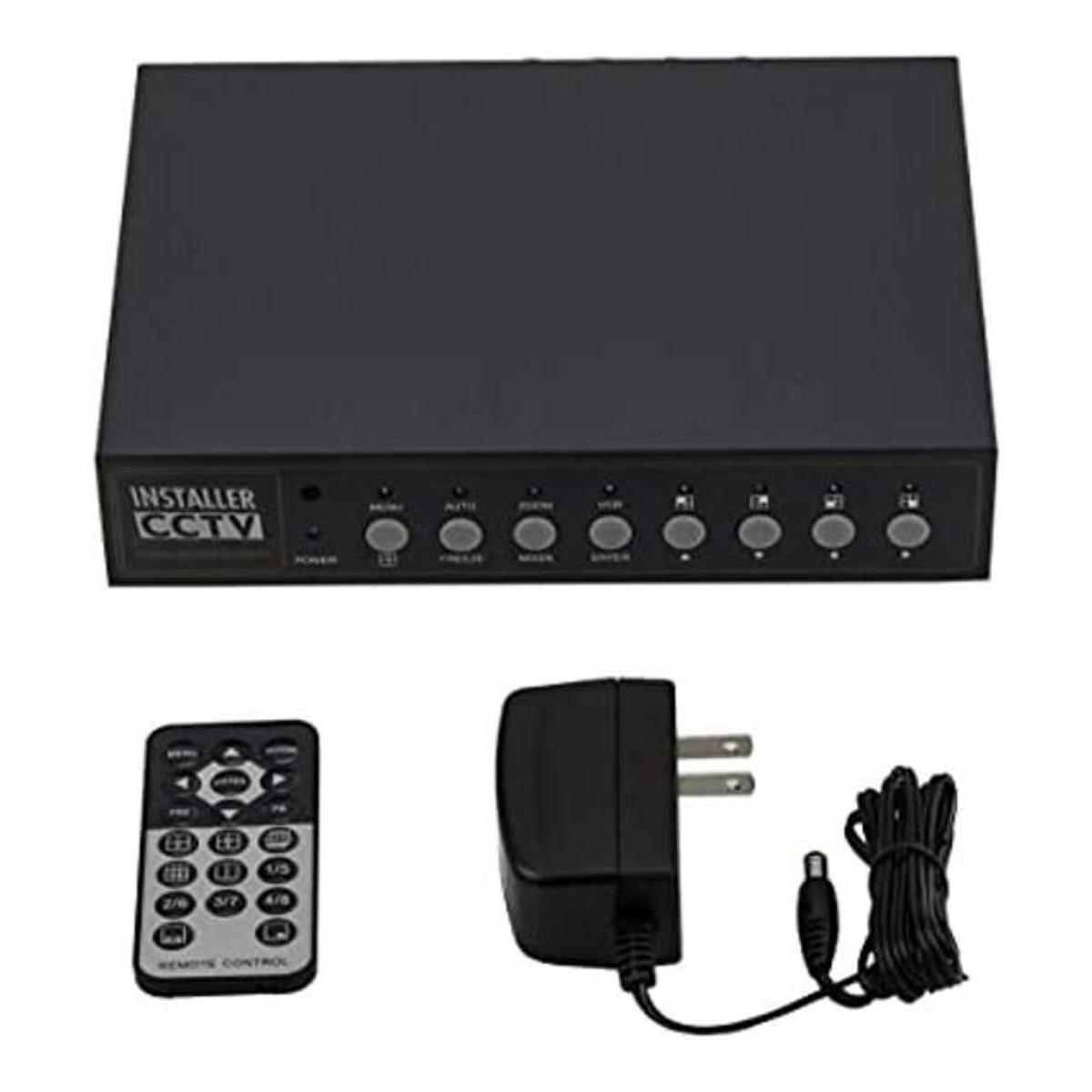 Instalador CCTV 4CH Video Color Quad Multiplexor