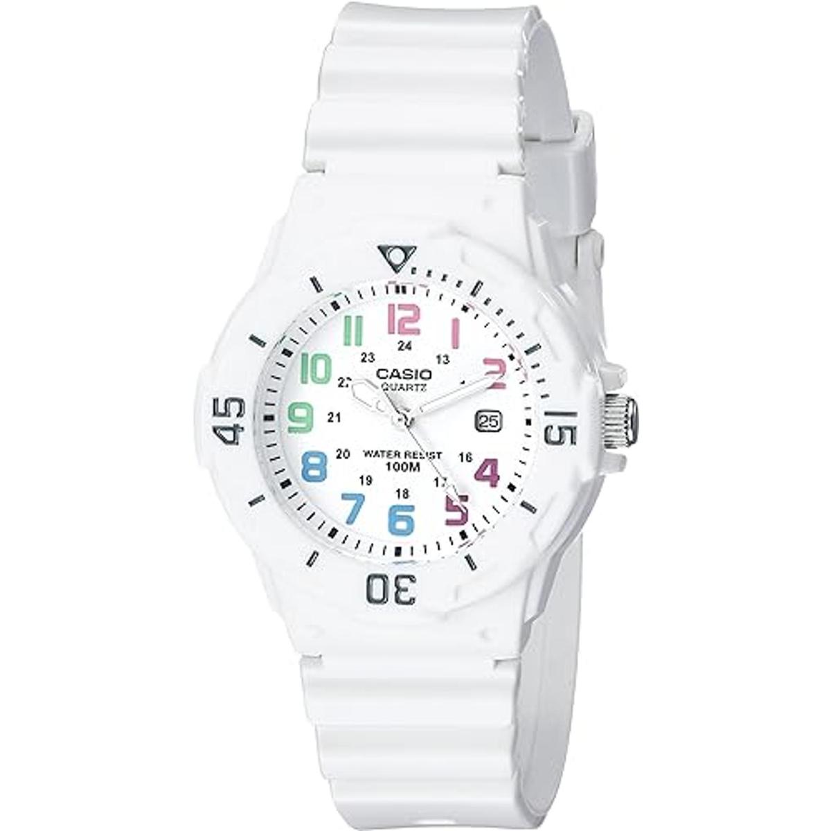 Casio Correa de resina para reloj de acero inoxidable LRW200H2BVCF para mujer