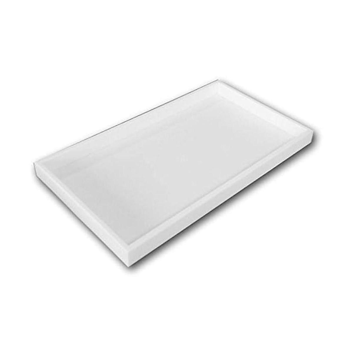 Bandeja blanca de plástico apilable para joyas