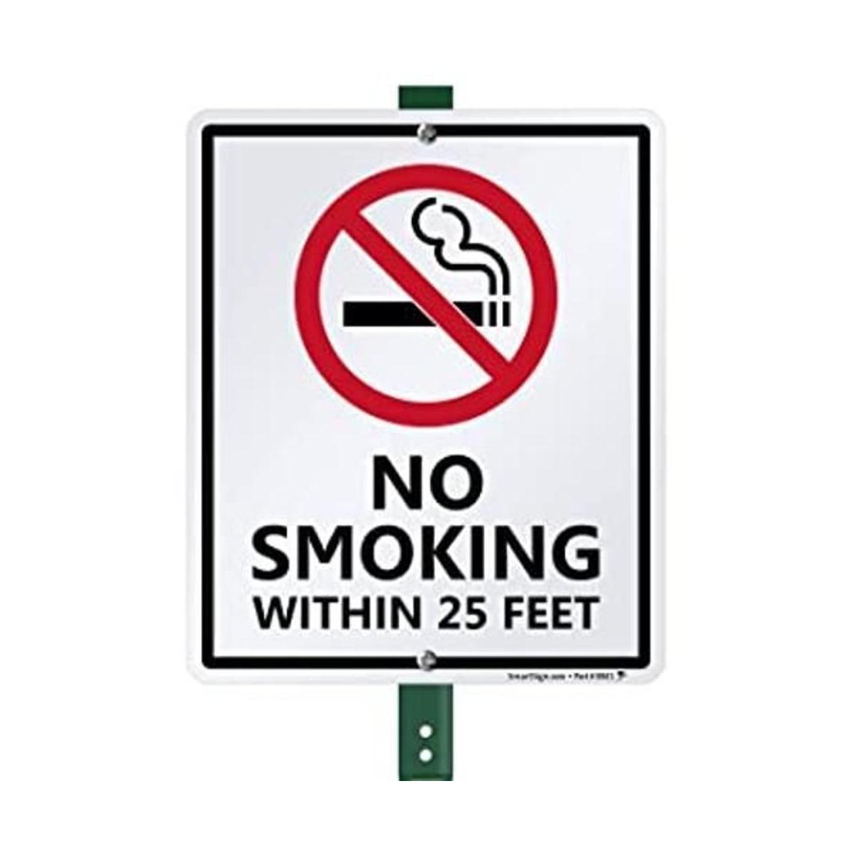 No Smoking Within 25 Feet Sign
