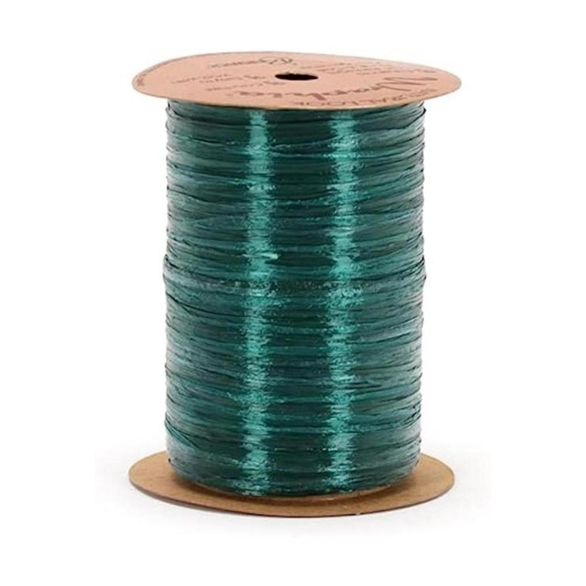 Cinta de rafia perlada verde