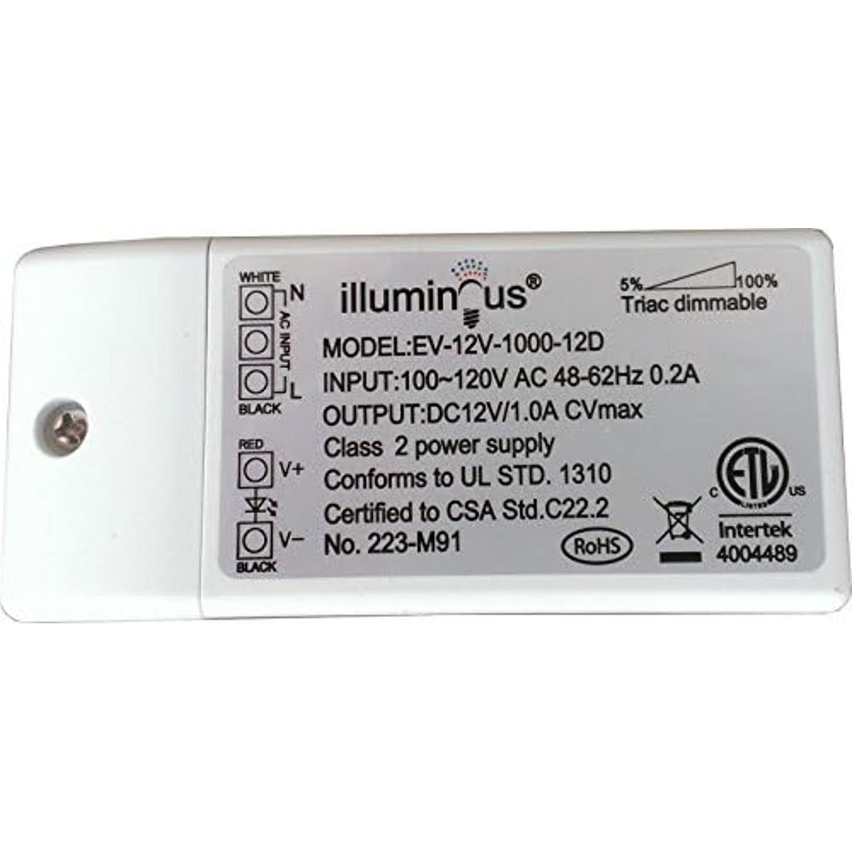 Pack de 12 V 12 W regulable LED Driver