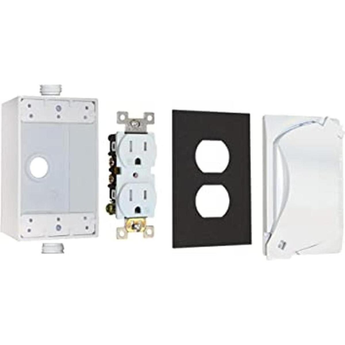 Kit de receptáculo dúplex con cubierta universal