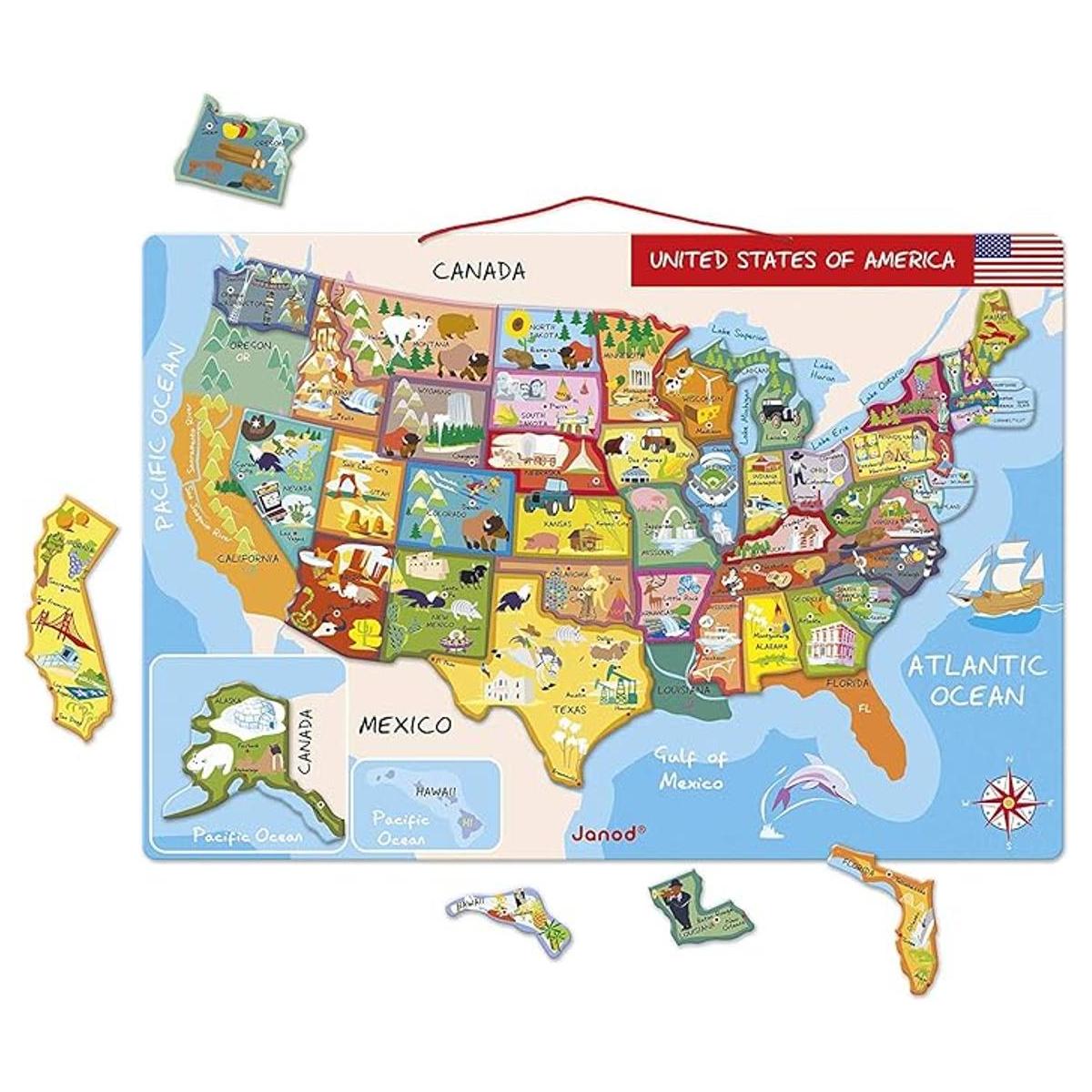 Mapa magnético de Estados Unidos