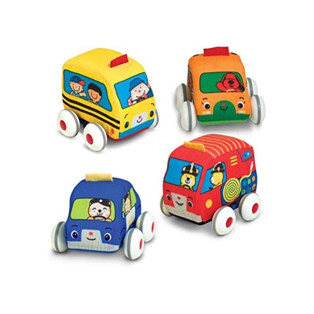 Juego de coches de cuerda hacia atrás para niños