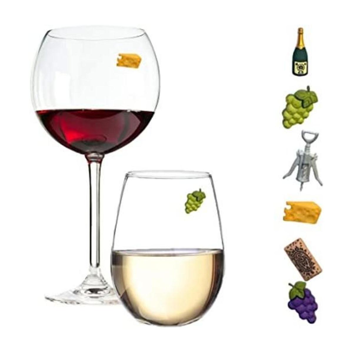Simply Charmed Juego de 6 marcadores magnéticos para bebidas
