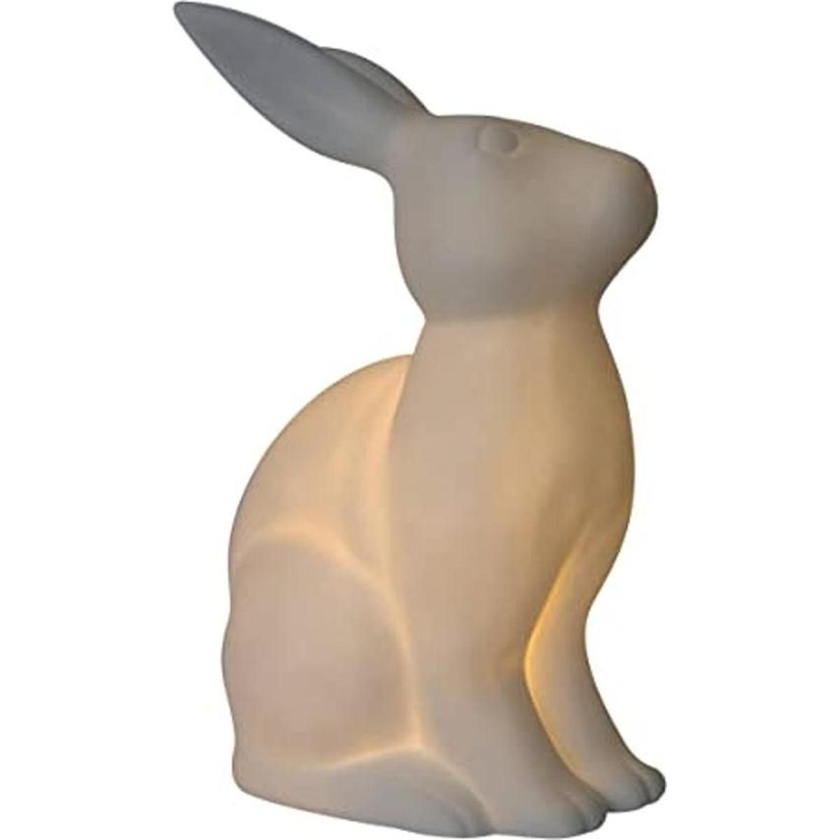 Lámpara de mesa de porcelana blanca en forma de animal
