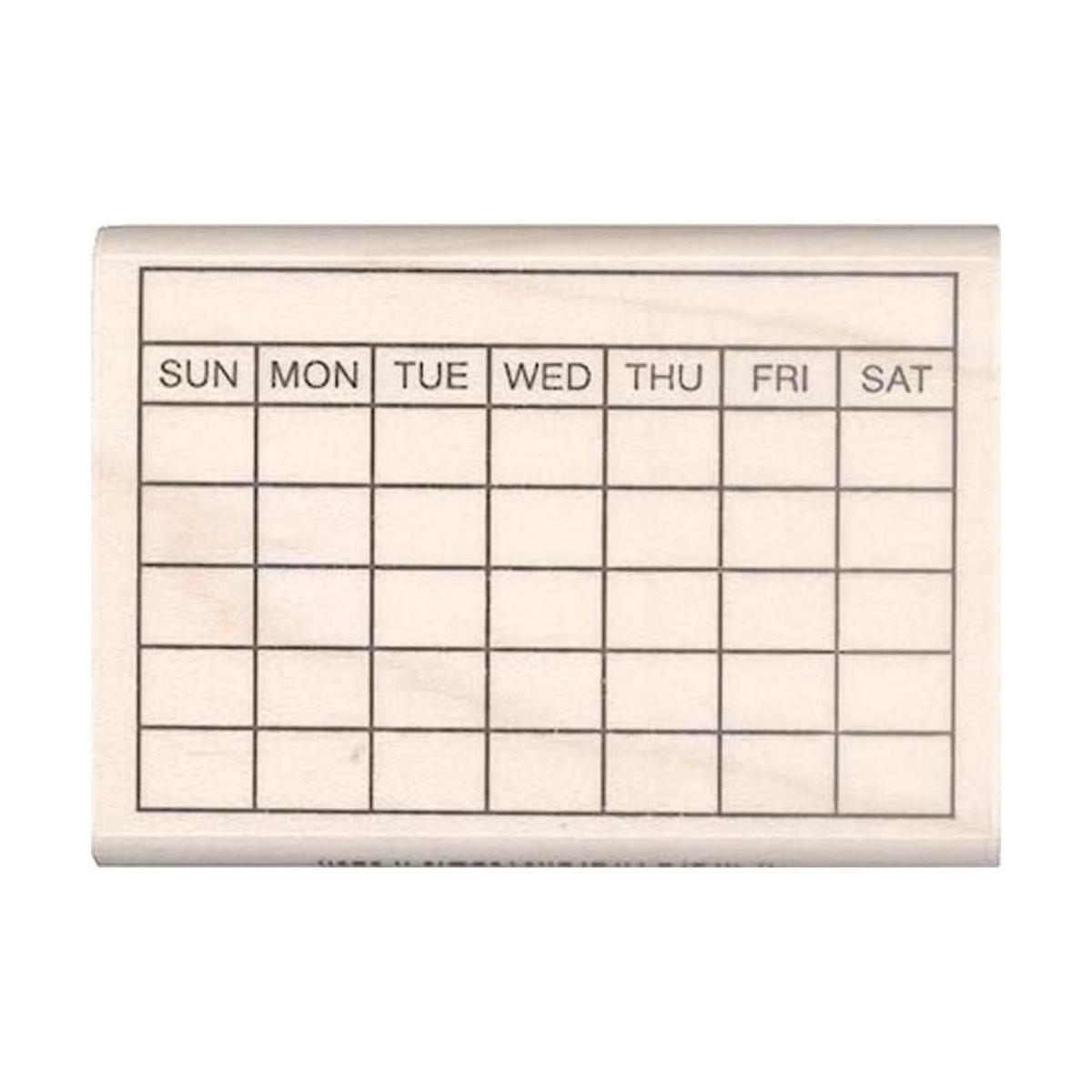 Sello de goma con calendario
