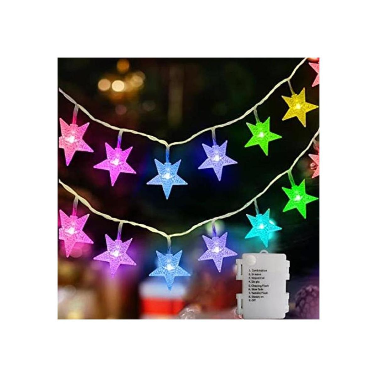Cuerda de luces LED con forma de estrellas