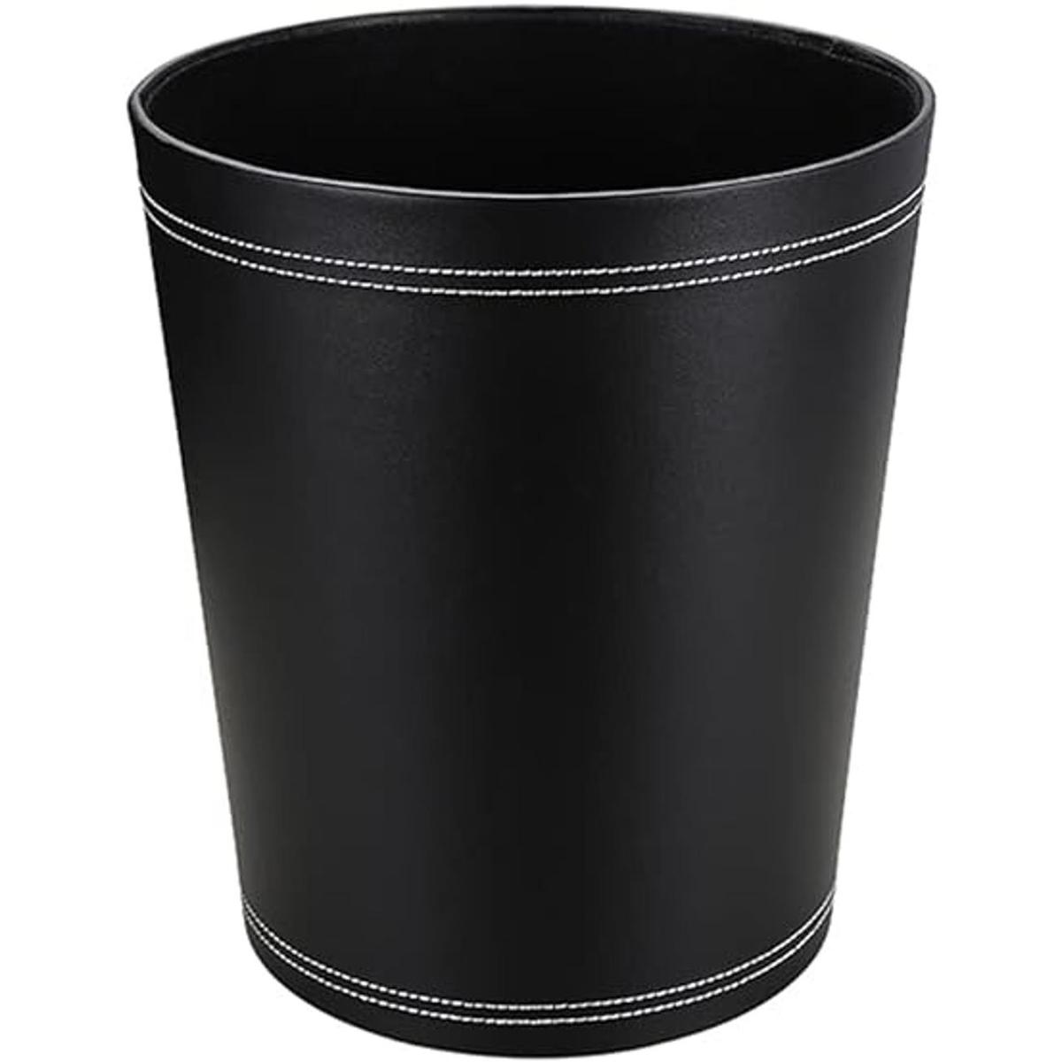 Cubo de basura clásico de piel sintética