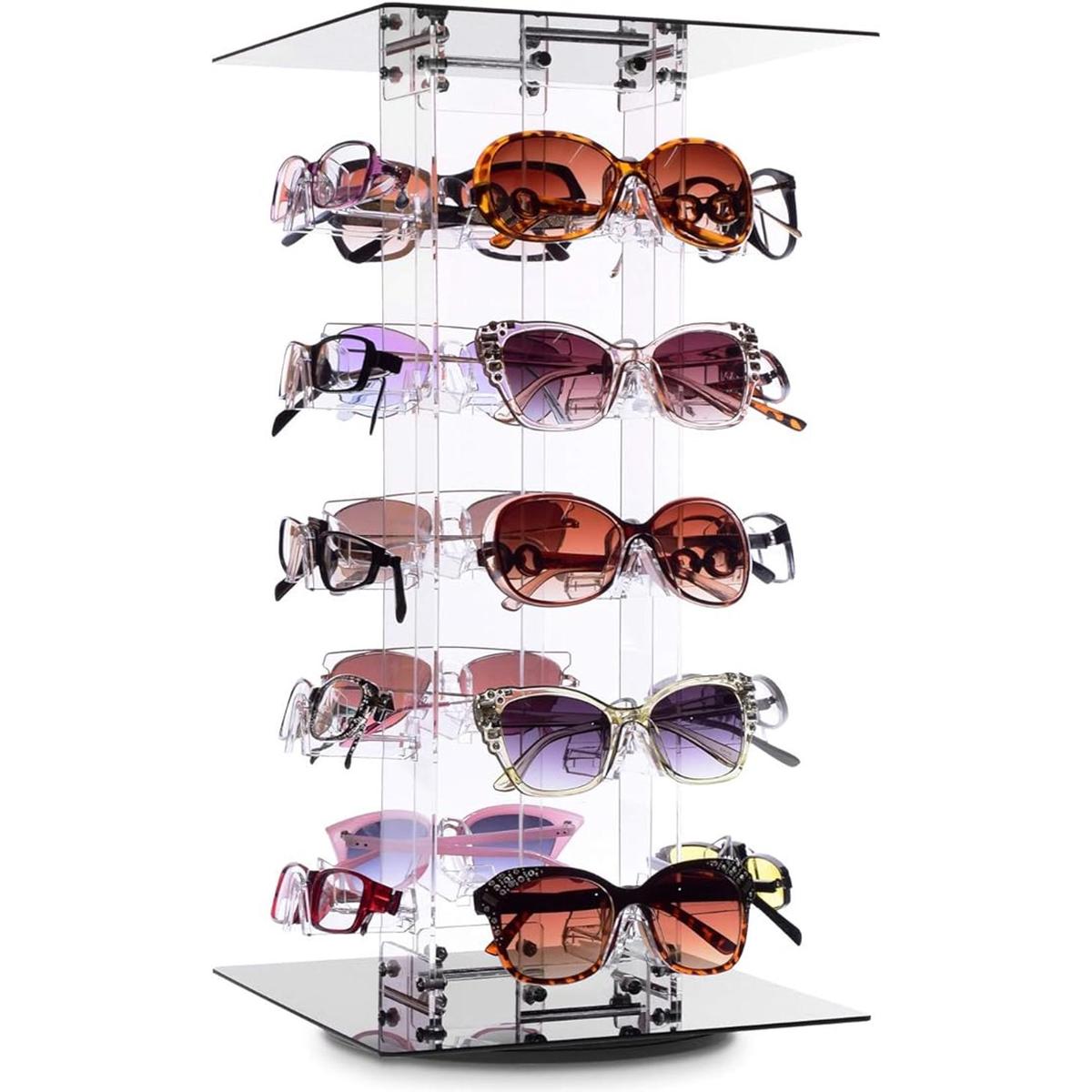 Soporte de acrílico giratorio para gafas
