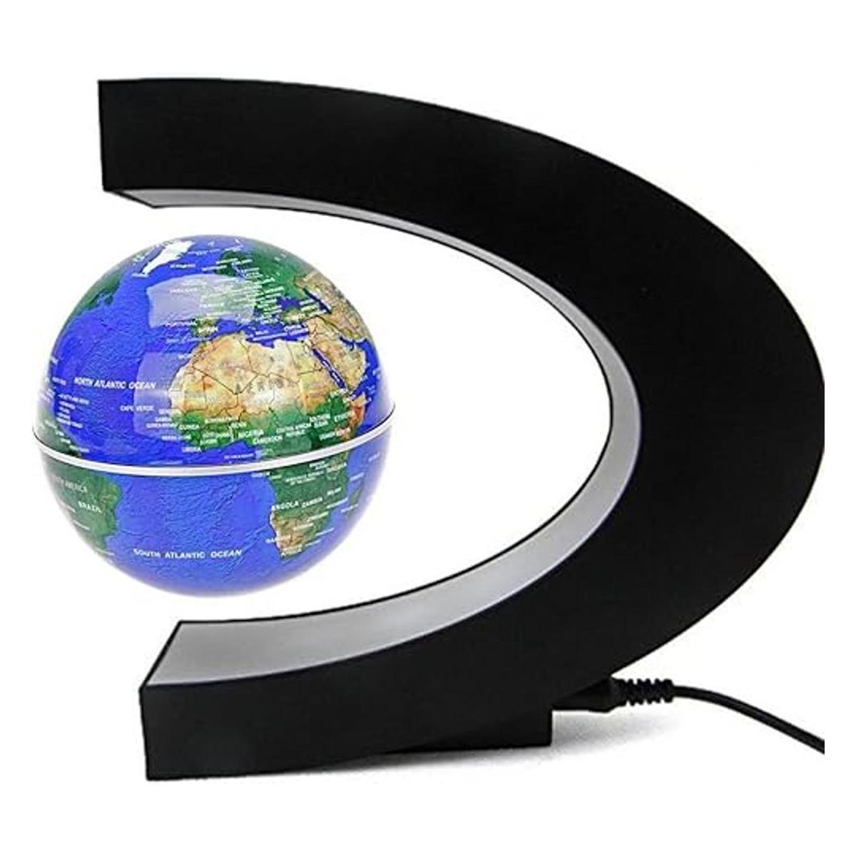 Globo giratorio flotante con luces LED