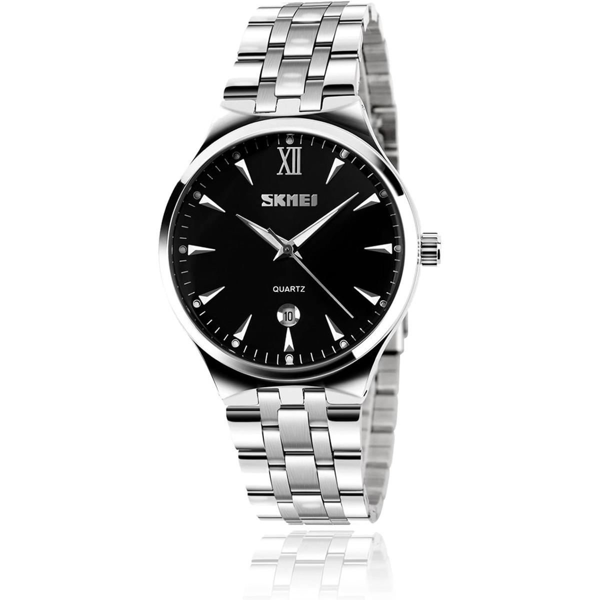 Reloj analógico de acero inoxidable para hombre