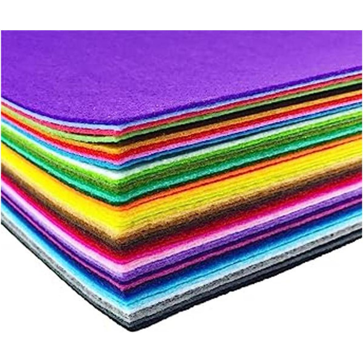 hojas de tela de fieltro colores variados
