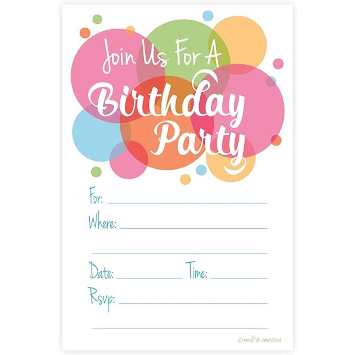 Happy Dot Fiesta de cumpleaños Invitaciones