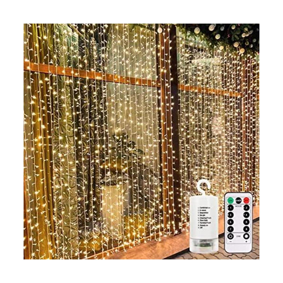 Cortina con luces LED