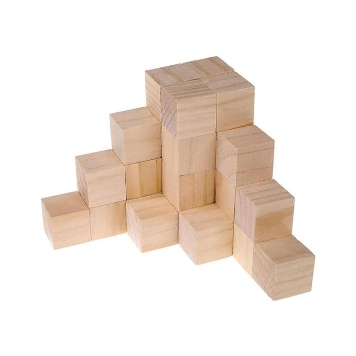 Bloques de madera maciza natural