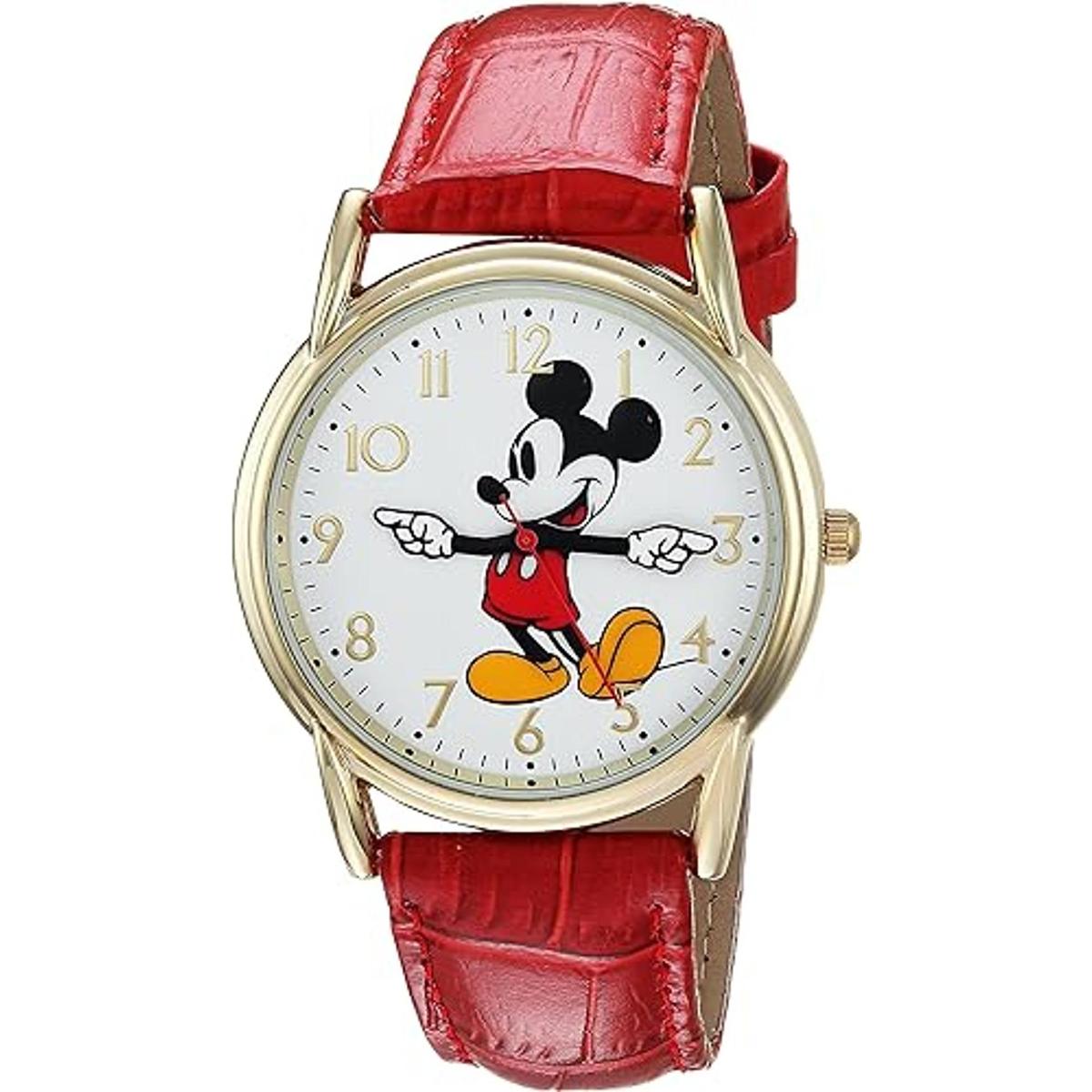 Reloj Mickey Mouse de cuarzo rojo